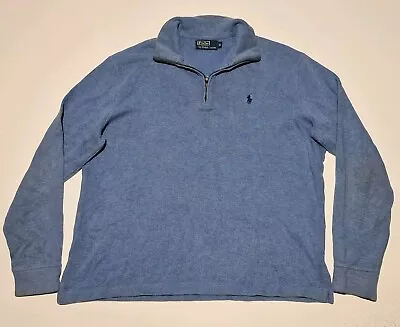 Mens RALPH LAUREN ¼ Zip Pullover Jumper Sweatshirt Size Medium  • £16.99