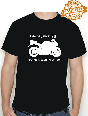 70th BIRTHDAY T-Shirt / SUPERBIKES / RACING / YAMAHA / SUZUKI / ROSSI / S-XXL • £11.99