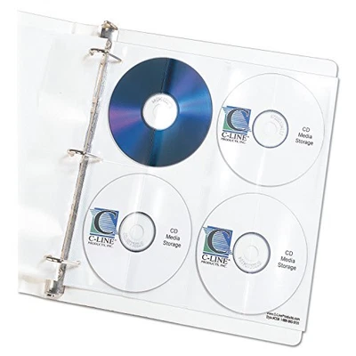 $11.99 • Buy C-Line Deluxe CD Ring Binder Storage Pages For Standard 3-Ring Binders Stores 8