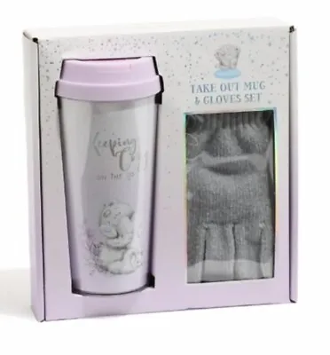 *NEW* ME To YOU Take Out Mug & Gloves Set Gift Mug Travel Cup Reusable • £9.50