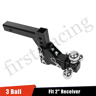 3 Ball Adjustable Drop-Turn Trailer Tow 2  Hitch Mount Towing Truck Solid HD • $95.99