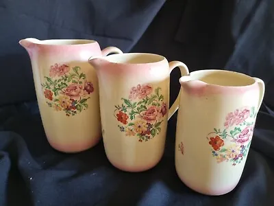 £9 • Buy Set Of 3 X Vintage Graduated Jugs Possibly Victorian