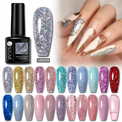 £1.79 • Buy UR SUGAR Christmas Gel Nail Polish Glitter Shiny UV LED Sequins Varnish Blue Gel