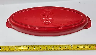 Rare Vintage Griswold Red Enamel Fish Baking Dish #82 • $99