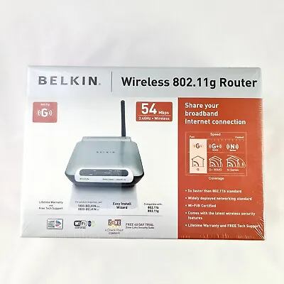 BELKIN Wireless 802.11g Router F5D7230au4 Brand New & Sealed Cable DSL • $34.95