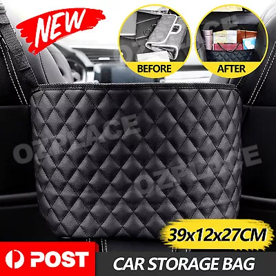 Advanced Between Car Seat Storage Bag Net Pocket Handbag Holder Organizer AU • $11.95