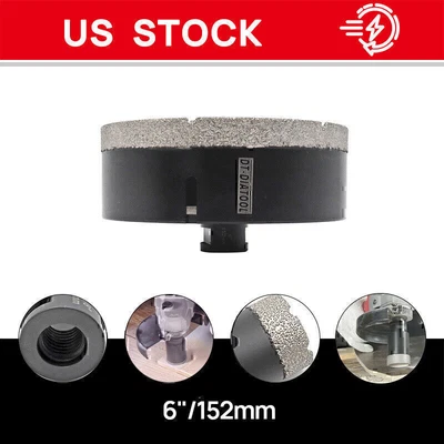 $82 • Buy 6 /152mm Vacuum Brazed Dry Diamond Drilling Bits Porcelain Tile Hole Saw Cutter