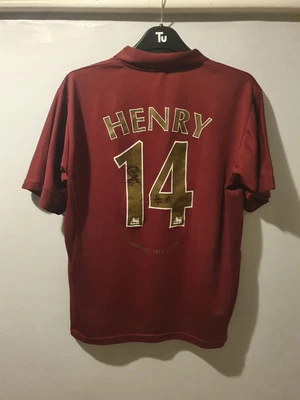 £65 • Buy Signed GUNNERS Home SHIRT HIGHBURY 1913-2006 NIKE Arsenal Thierry HENRY Large L