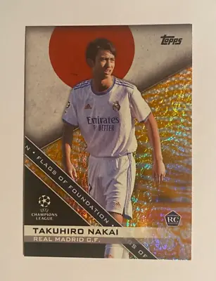 Takuhiro Nakai 21-22 Topps UEFA Jade Flags Of Foundation /75 Year Of The Tiger • $9.99