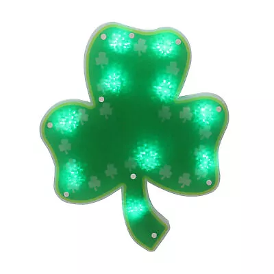 $23.93 • Buy Northlight 14  LED Lighted Green Shamrock St. Patrick's Day Window Silhouette