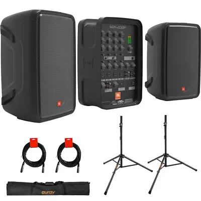 $849.99 • Buy JBL EON208P Personal PA System W/ Speaker Stand & Case& XLR-XLR Cables