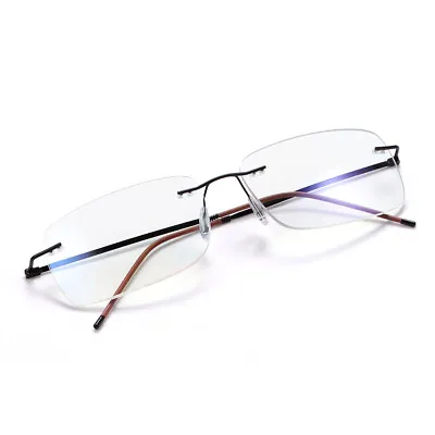 Rimless Multifocal Progressive Reading Glasses Anti Blue Light Readers Magnifier • $17.98