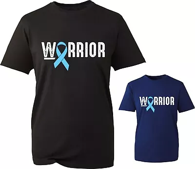 Warrior Ribbon Prostate Cancer Awareness T-Shirt Prostate Cancer Survivor Top • £11.99