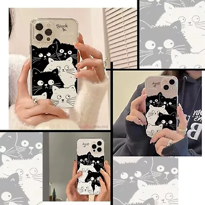 $14.29 • Buy Cute Cats Soft Back Clear Case For IPhone 14 Plus 13 12 PRO MAX 11 8 XS XR 2020