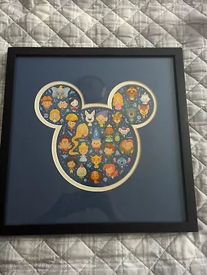 Disney World Of Cute Matted Print JERROD MARUYAMA FRAMED Mickey Mouse Mr Toad • $129.99