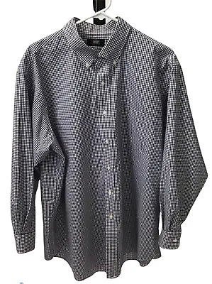 $12.99 • Buy Berkley Jensen Dress Shirt Mens 17-32-33 Wrinkle Free Plaid 100% Cotton