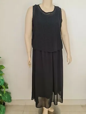 Autograph Ladies Beaded Glam Maxi Dress Sizes 16 18 Colour Black • $14.99