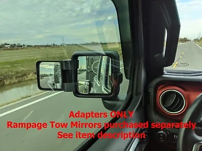 $36 • Buy Jeep JT/Gladiator JL/Wrangler Tow Mirror Adpt Set (Rampage Mirrors NOT Included)