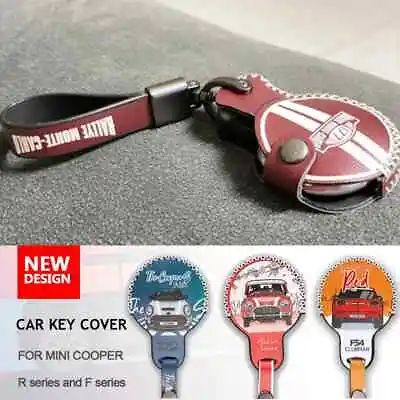 Leather Limited Edition Key Case Cover Key Chain For MINI COOPER F54 F55 F56 F60 • $19.69