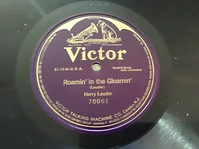 $12.99 • Buy Harry Lauder Roamin And Gloamin 12 Inch 78 Rpm One Sided Purple Victor Label Nm