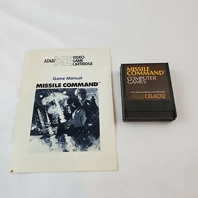 Missle Command (Atari 400 800 XL XE) With Maual Computer Cartridge Video Game VG • $21.99