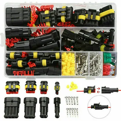 240Pcs Car Electrical Wire Connectors Plugs 12V  Terminals Assortment Set • £9.19