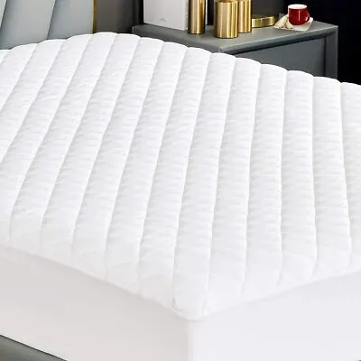 £11.49 • Buy Extra Deep Quilted Matress Mattress Protector Fitted Bed Cover All Sizes