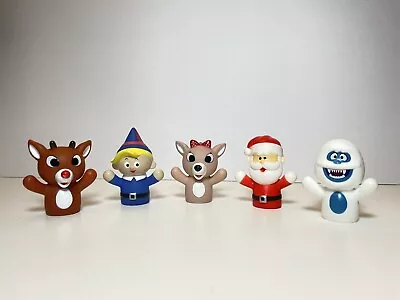 Rudolph Island Of Misfit Toys- Santa & Reindeer Finger Puppets Lot 5 (Read) • $7