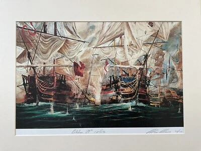 £29.99 • Buy Battle Of Trafalgar 21st October 1805. Limited Edition Print .