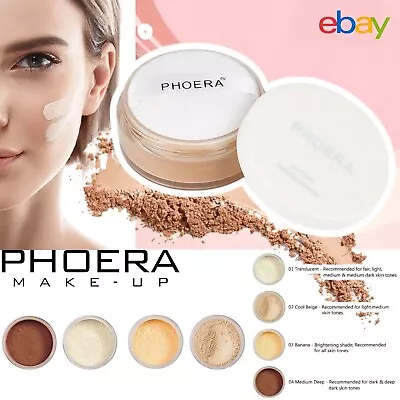 PHOERA® No Filter Setting Loose Powder Bare Face Translucent Foundation Makeup • £4.70