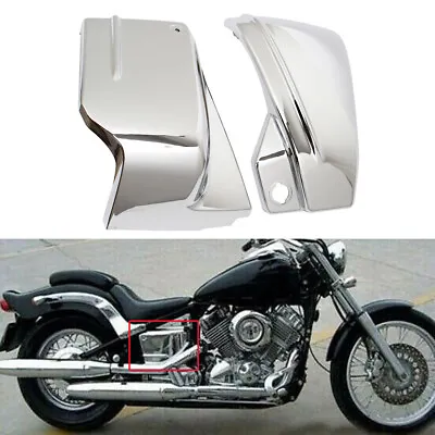 Chrome Battery Side Covers For Yamaha V-Star DragStar 650/XVS650A Custom Classic • $37.03