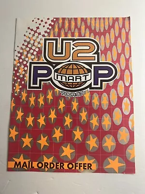 Vintage U2 Pop Mart Tour 97 Mail Order Form Booklet Rare HTF 8 1/2” X 11” • $24.98