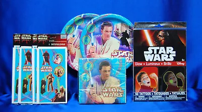 $19.99 • Buy Star Wars Episode 1 Party Set # 8 Star Wars Napkins Plates Stickers Tattoos 