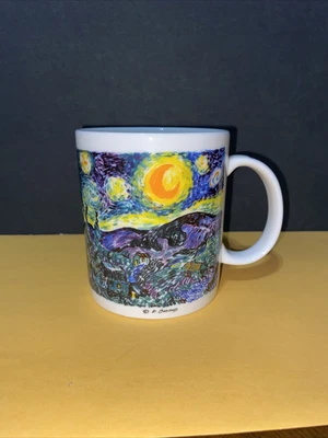 $15 • Buy Chaleur MASTERS COLLECTION D. Burrows COFFEE MUG Starry Night VINCENT VAN GOGH