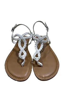 Womens Jana Quarter Strap Sandals - Merona White 12 • $10