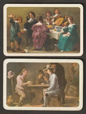 Two Vintage Playing Swap Cards : AROUND THE TABLE • $3