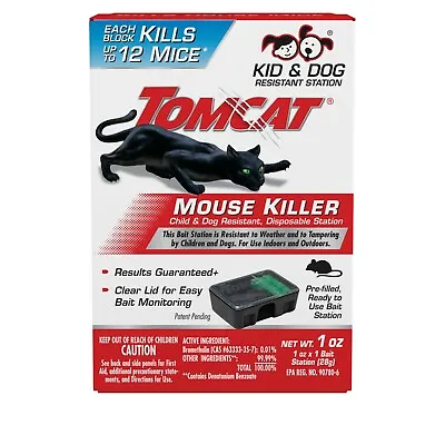 Tomcat Mouse Killer Child And Dog Resistant Disposable Station • $13.07