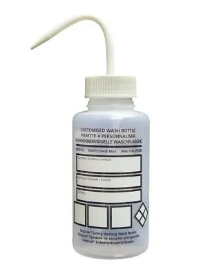 GHS Customizable Labels LDPE Wash Bottles DIY White 500mL 1 2 3 & 5 Packs • $14.97