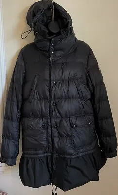 Moncler Serina  Black Reversible Puffer Peplum Jacket 4 • $249