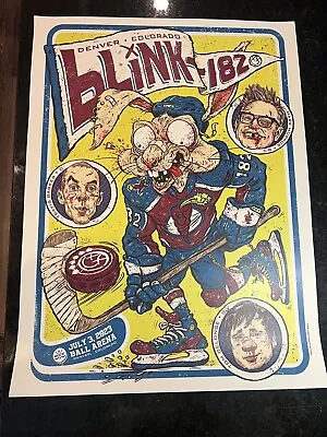 Blink-182 Denver Limited Edition Poster - 7/3/23 - Avalanche Themed Poster 🔥 • $399.99