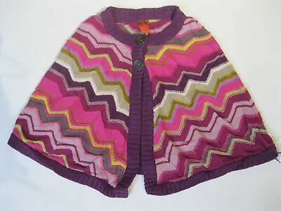 NWOT Missoni For Target Cape Girls XL Shawl Sweater Poncho Knit Zig Zag Purple • $18.95