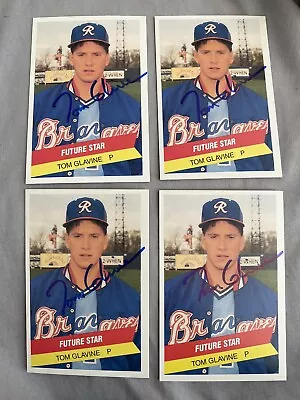 $14.96 • Buy Tom Glavine HOF Atlanta Braves - Richmond Braves Signed Card Lot (4 Cards)