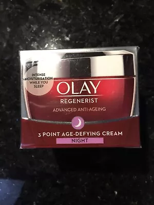 £12.50 • Buy Olay Regenerist 3 Point Moisturiser Anti-Ageing Night Cream  50ml