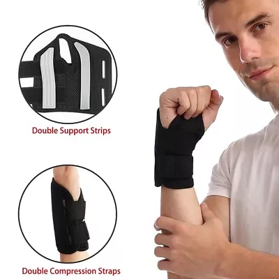 Wrist Support For Splints Carpal Tunnel Sprain Pain Relif Arthritis Brace Straps • £8.79