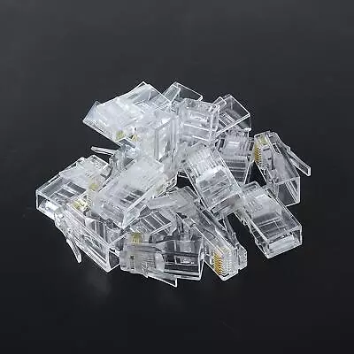 £4.59 • Buy RJ45 Ethernet End Plugs Connector Network Lan Patch Cable CAT5e CAT6 Male Lot