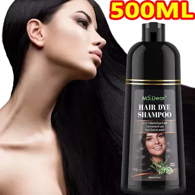 500ml Hair Dye Color Shampoo Instant Fast Permanent Natural Coconut DYE Color • $17.95