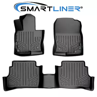 SMARTLINER Custom Fit Floor Mats 2nd Row Liner Black For 2017-2024 Mazda CX-5 • $129.99