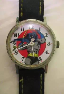 Scarce Dabs & Co. 1977 Batman Wristwatch - Swinging On A Rope Swiss Made Works • $59