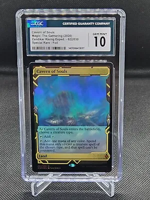 MTG Zendikar Rising Expeditions Foil Cavern Of Souls 022/030 CGC Gem Mint 10 • $250