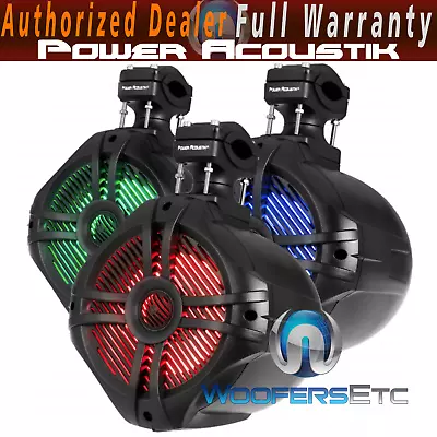 Power Acoustik Mwt-80bl Led 8  875w Marine Boat Wake Tower Tweeters Speakers • $169.99